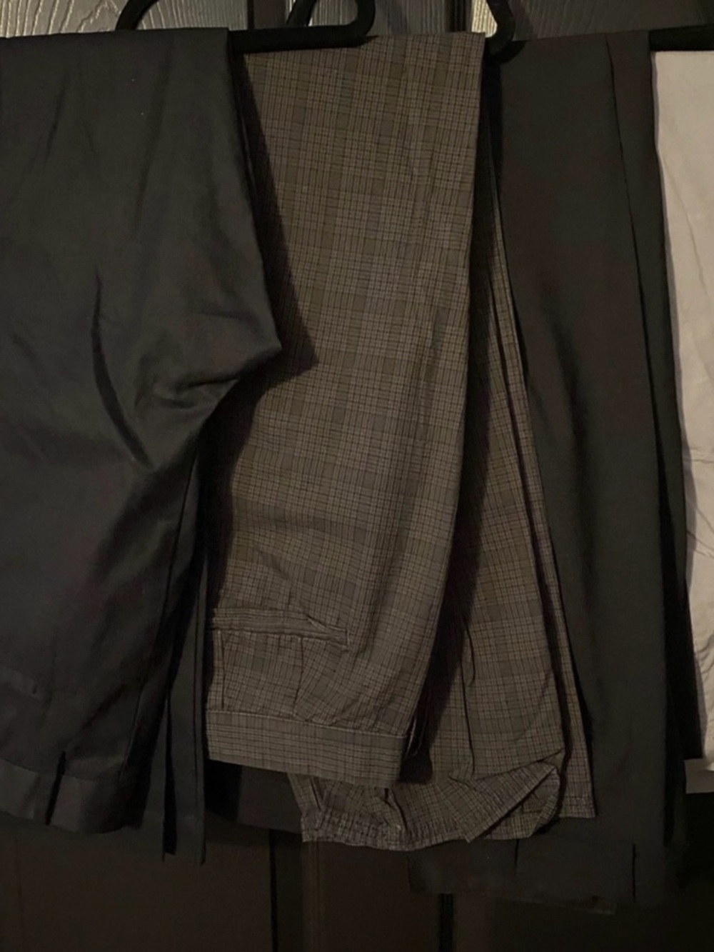 Men's Dress Pants - Black and Charcoal Plaid